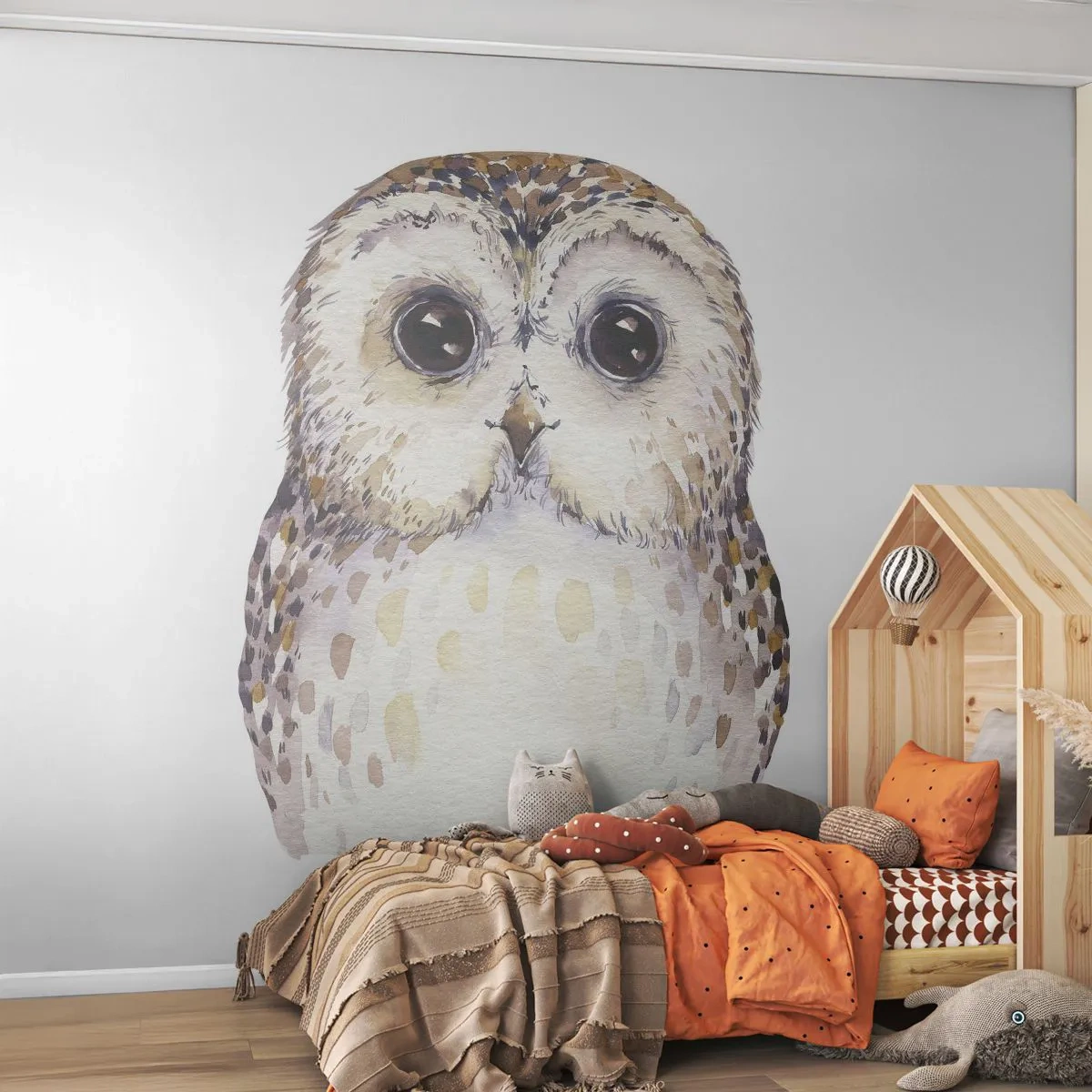 Fototapeta Standard Eco - Pozri sa mi do očí - Sova, Vták, Grafika - 400x280 cm