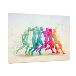 Obraz na skle - Harmónia pohybu - 100x70 cm