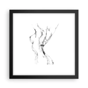 Plagát v čiernom ráme - Krásna a silná - 30x30 cm