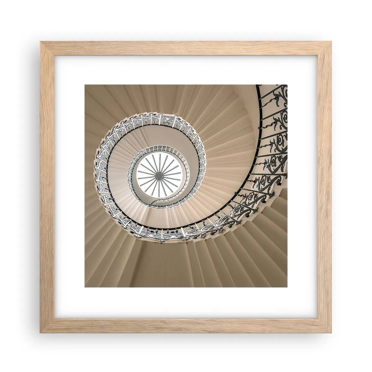 Plagát v ráme zo svetlého duba - Vnútri mušle - 30x30 cm