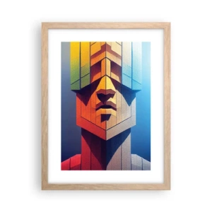 Plagát v ráme zo svetlého duba - Zásadový človek - 30x40 cm