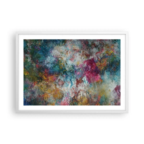 Plagát v bielom ráme - V plnom rozkvete - 70x50 cm