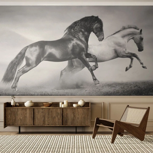 Fototapeta Premium Canvas - Anjeli a démoni - Zvieratá, Kone, Príroda - 450x315 cm