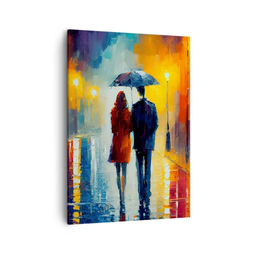Obraz na plátne - Spolu – farebná noc - 50x70 cm