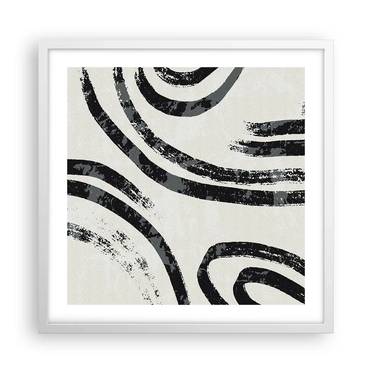 Plagát v bielom ráme - Napoly zastavený - 50x50 cm