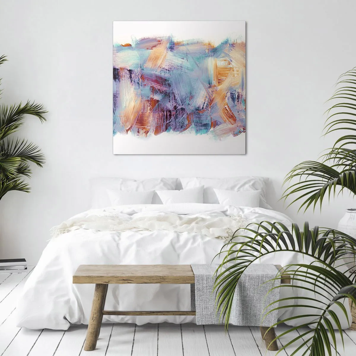 Obraz na plátne - Farebný neporiadok - 60x60 cm