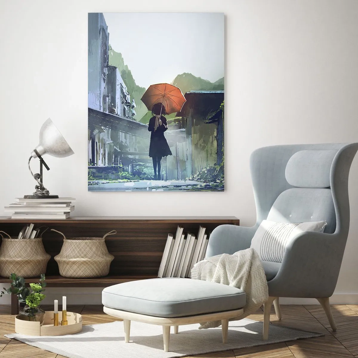 Obraz na skle - Oživujúci dážď - 70x100 cm