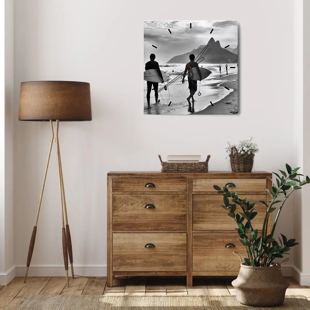 Nástenné hodiny - Samba na jednu vlnu - 40x40 cm