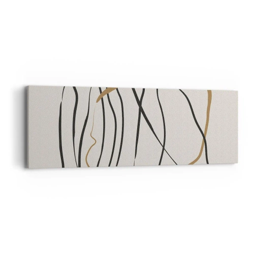 Obraz na plátne - Kompozícia – tanec v slučke - 90x30 cm