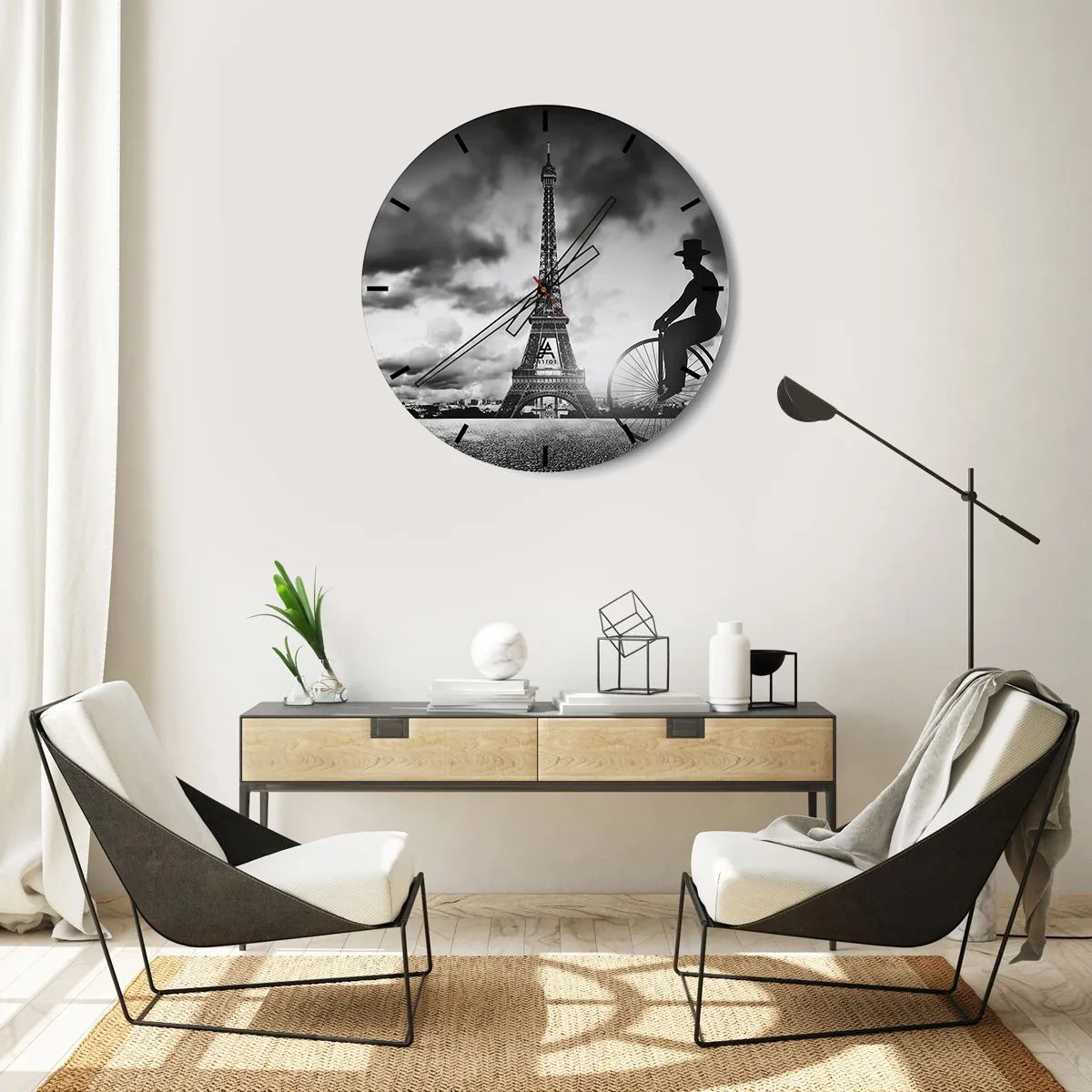 Nástenné hodiny - Túžba po Belle Epoque - 40x40 cm