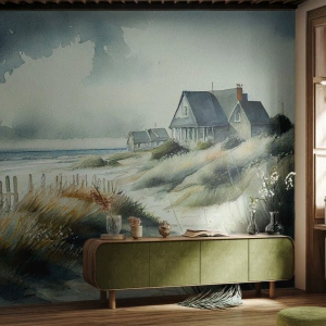 Fototapeta Premium Sand - Ďaleko od zhonu - Dom, Pláž, More - 250x175 cm