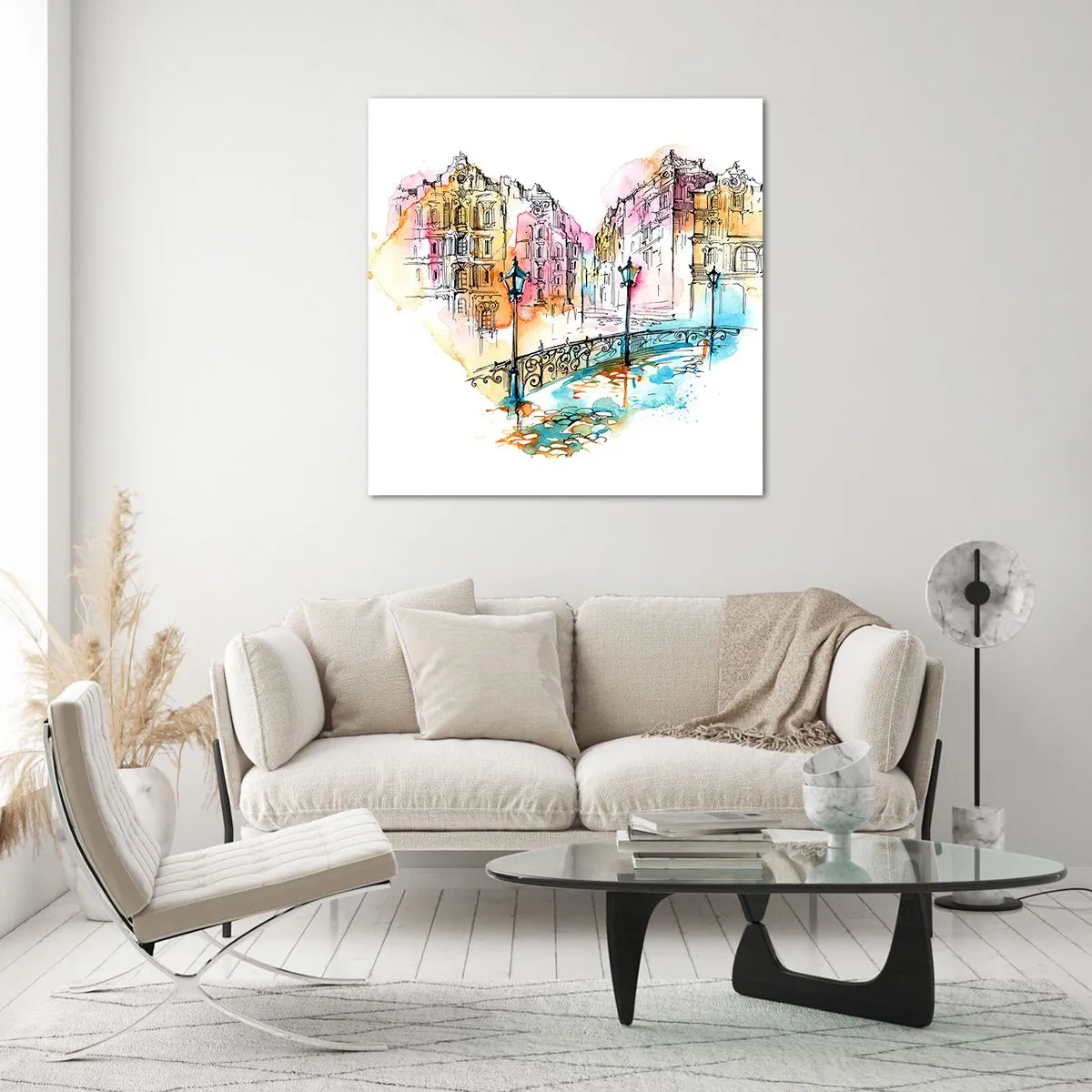 Obraz na skle - Srdce mesta - 50x50 cm