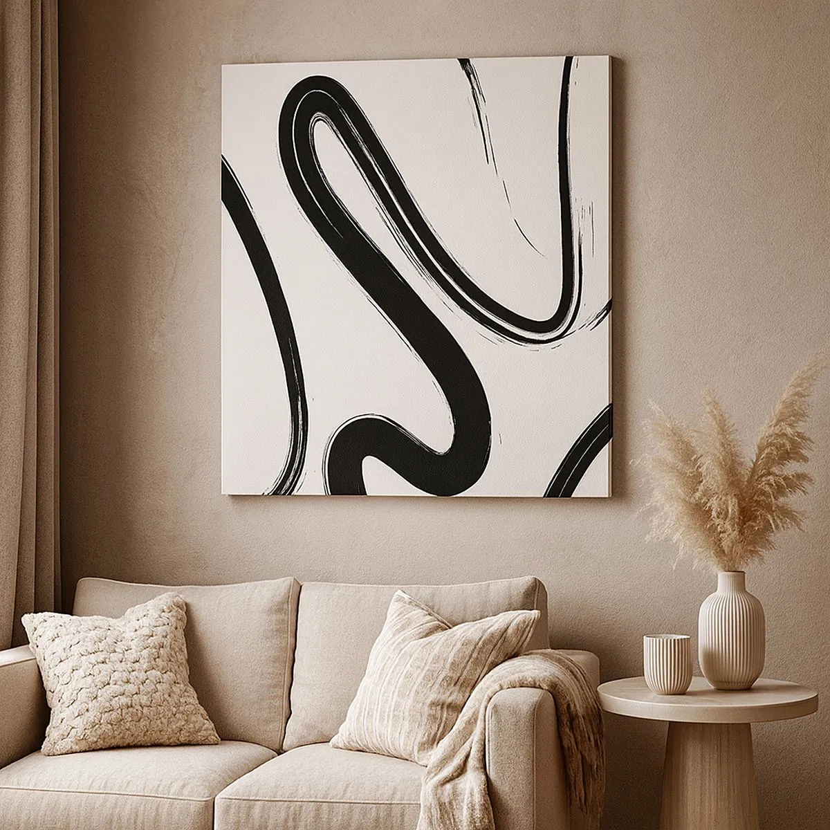 Obraz na plátne - Čiernobiely rozmar - 30x30 cm