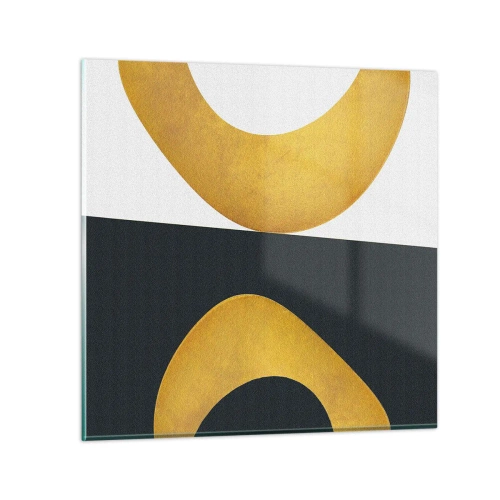 Obraz na skle - Po prvé: zlato - 50x50 cm