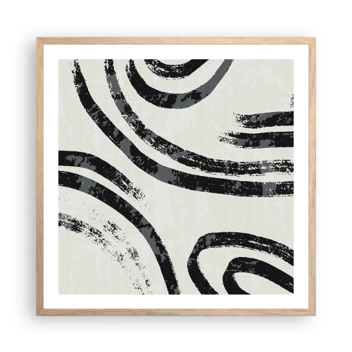 Plagát v ráme zo svetlého duba - Napoly zastavený - 60x60 cm