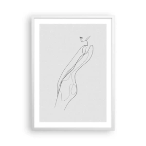 Plagát v bielom ráme - Iba sľub - 50x70 cm