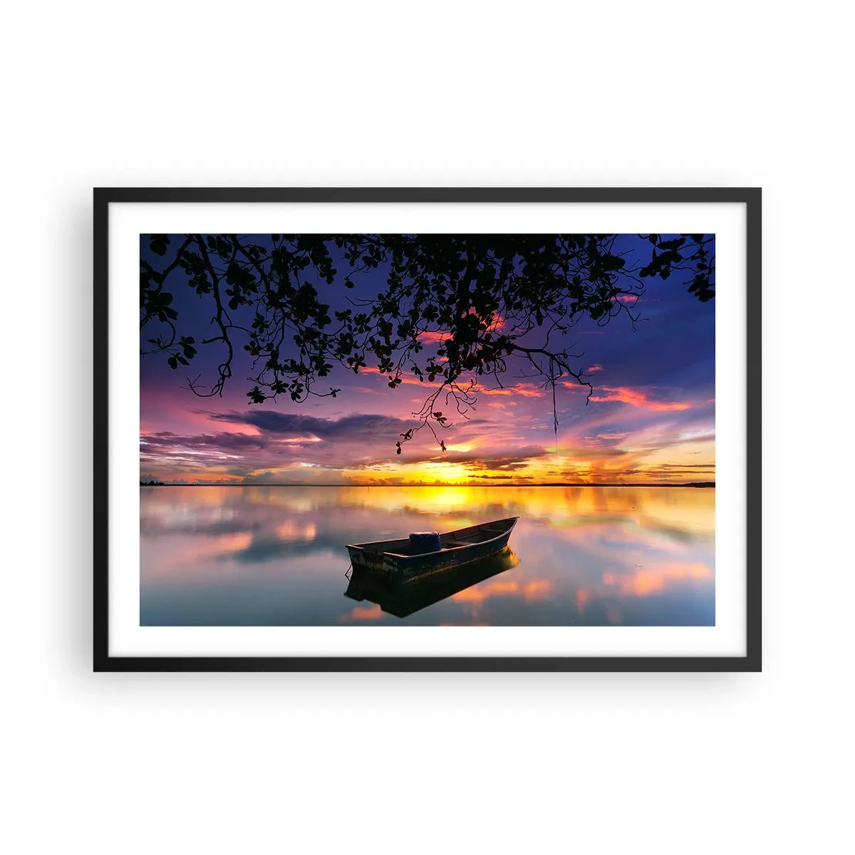 Plagát v čiernom ráme - „Zdá sa, že visíš uprostred neba…“ - 70x50 cm