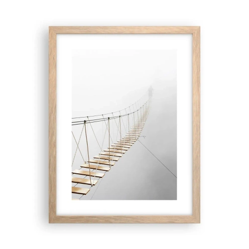 Plagát v ráme zo svetlého duba - Kam vás zavedie? - 30x40 cm
