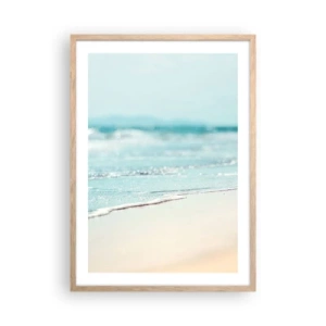 Plagát v ráme zo svetlého duba - Teplo a hluk - 50x70 cm