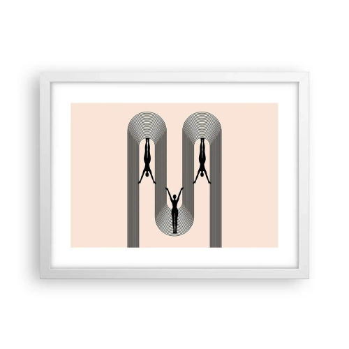 Plagát v bielom ráme - Hore nohami - 40x30 cm