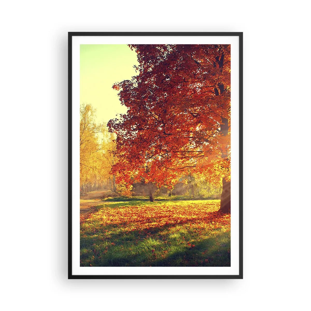 Plagát v čiernom ráme - Červené je krásne - 70x100 cm