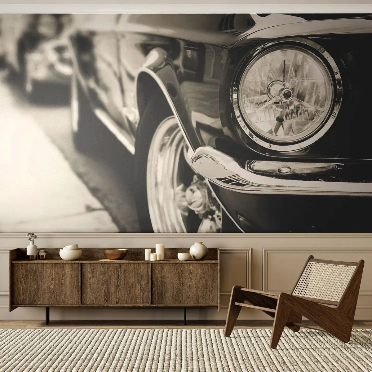 Fototapeta Premium Canvas - Nepominuteľný lesk - Auto, Auto, klasické - 250x175 cm