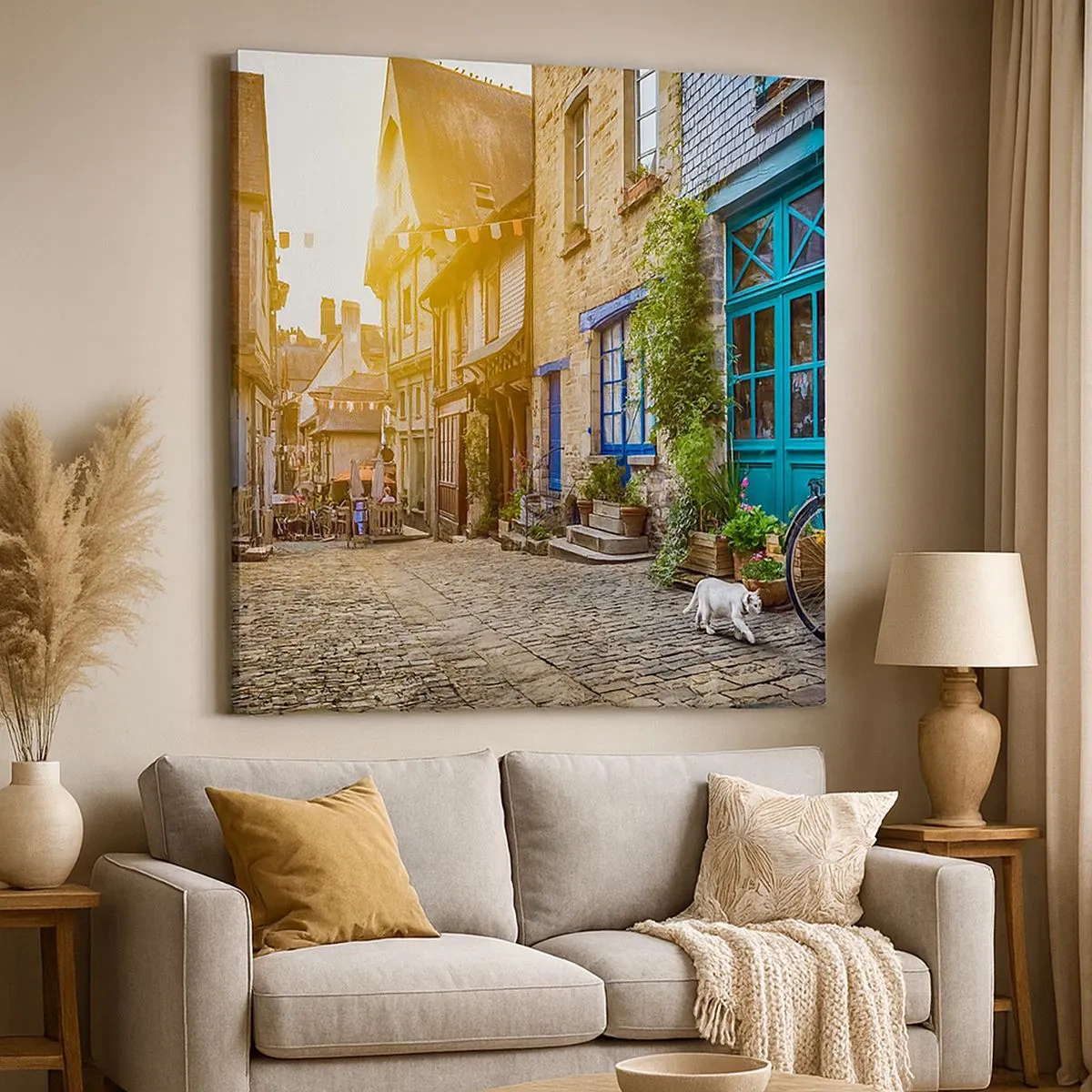 Obraz na plátne - Biely duch mestečka - 30x30 cm