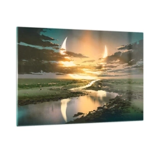 Obraz na skle - Niekde vo vzdialenej galaxii - 120x80 cm