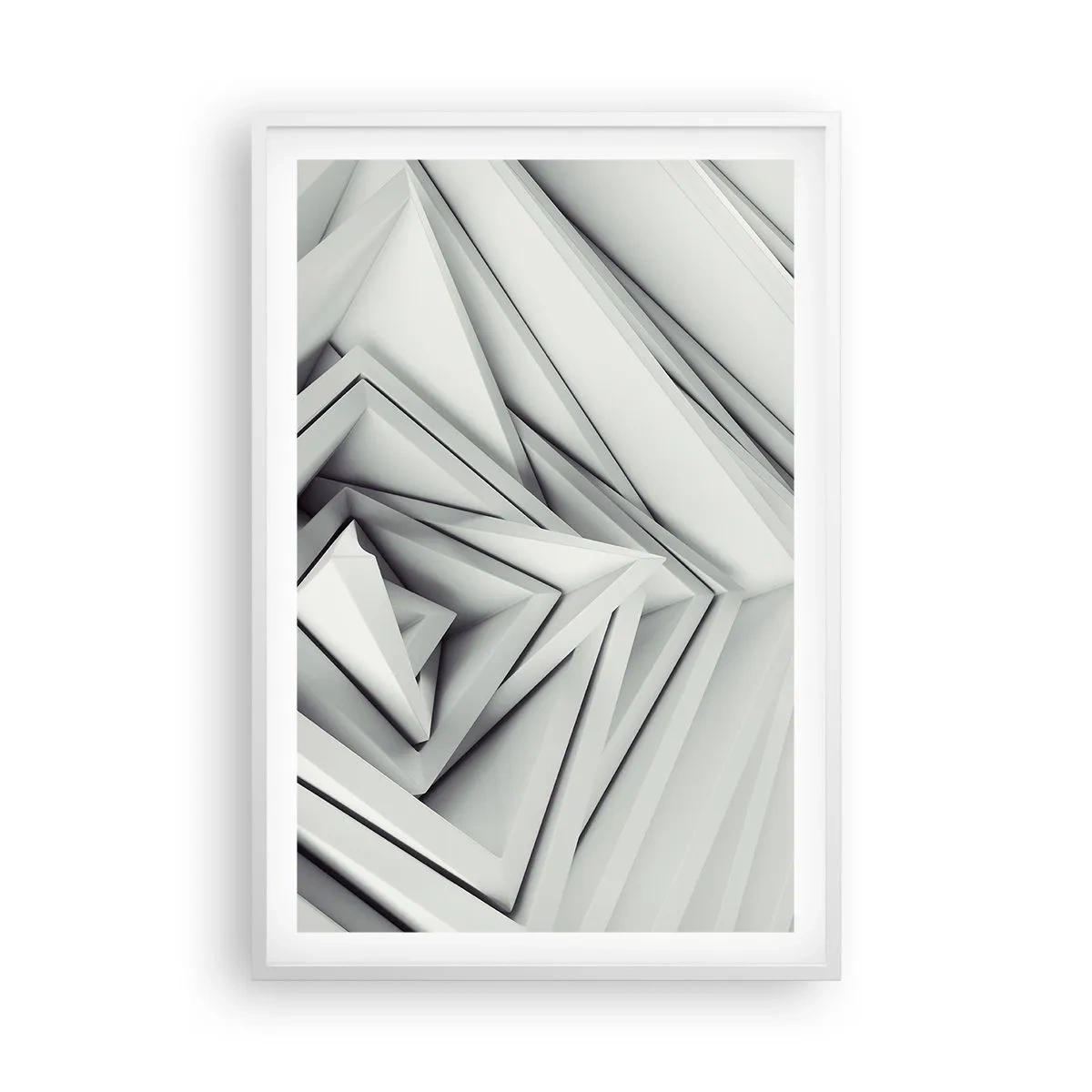 Plagát v bielom ráme - Symfónia ostrých uhlov - 61x91 cm