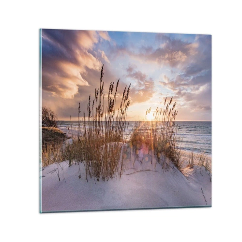 Obraz na skle - Rozlúčka so slnkom a vetrom - 40x40 cm