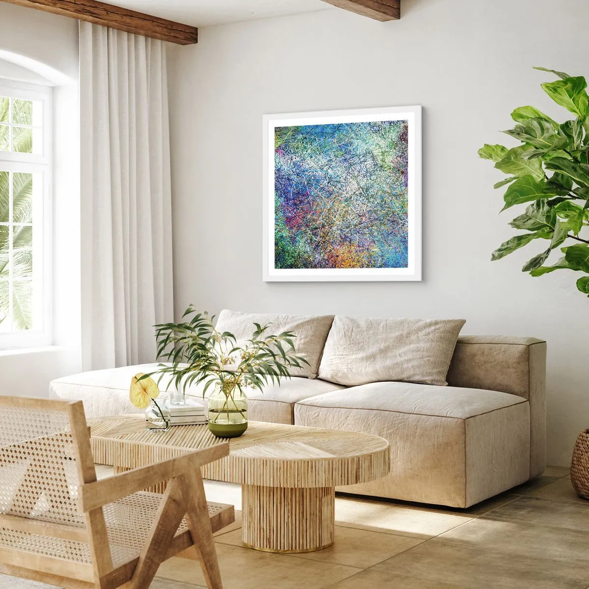 Plagát v bielom ráme - To nie je tak jednoduché - 60x60 cm
