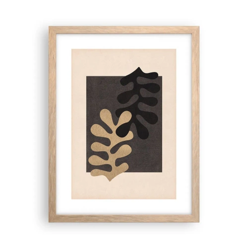 Plagát v ráme zo svetlého duba - Neprítomnosť a doplnenie - 30x40 cm