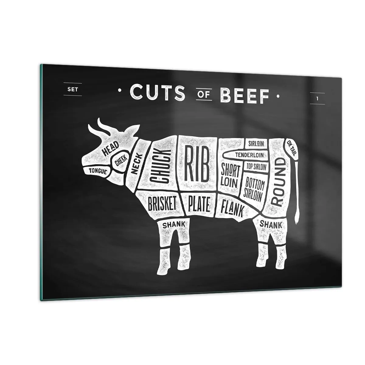 Obraz na skle - Šlabikár mäsiara - 120x80 cm