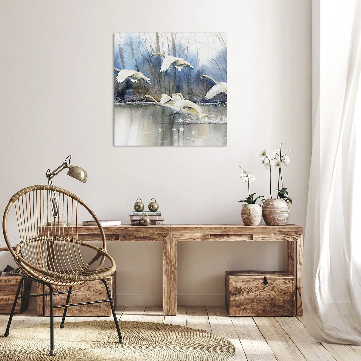 Obraz na plátne - Ako v poviedke o divokých labutiach - 30x30 cm