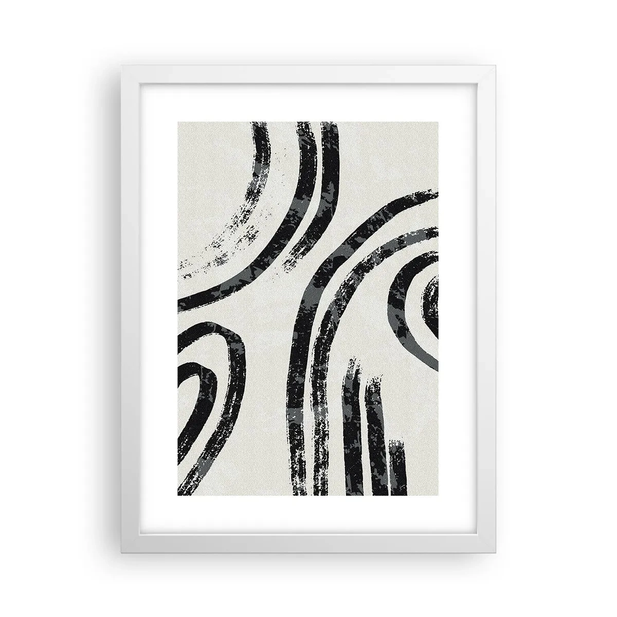 Plagát v bielom ráme - Napoly zastavený - 30x40 cm