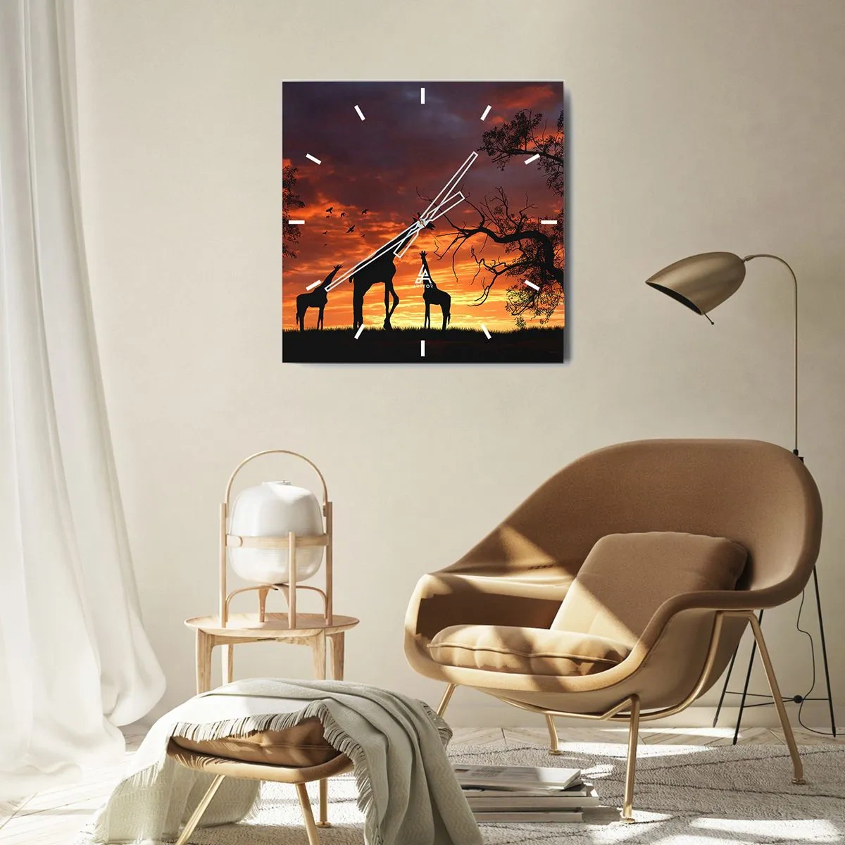 Nástenné hodiny - Malá večera v kruhu najbližších - 40x40 cm