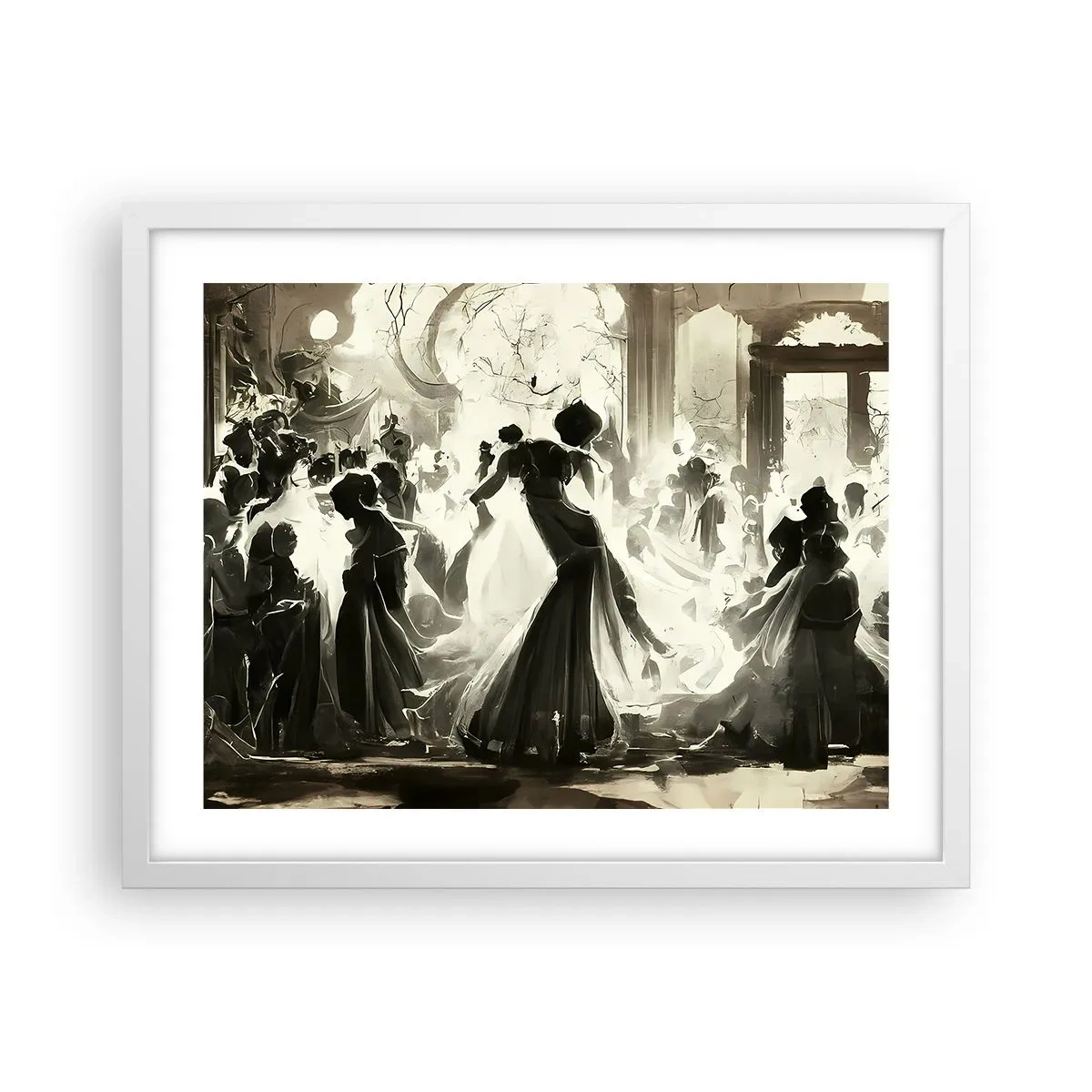 Plagát v bielom ráme - Veľká maškaráda - 50x40 cm