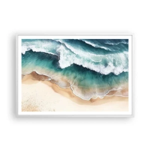 Plagát v bielom ráme - Odveké stretnutie - 100x70 cm