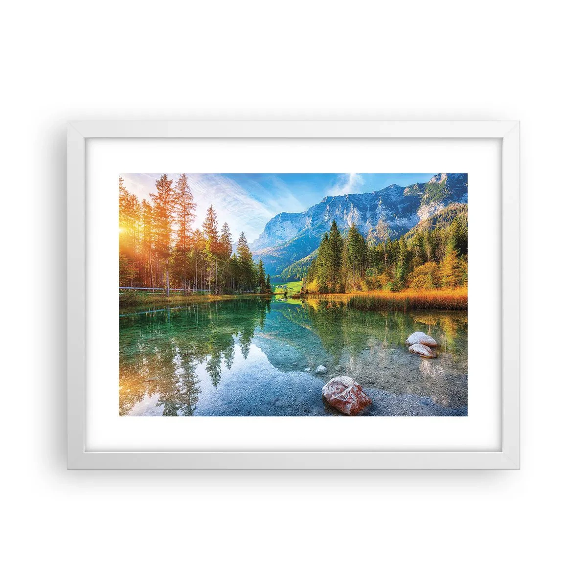 Plagát v bielom ráme - Nežnosť jesene - 40x30 cm