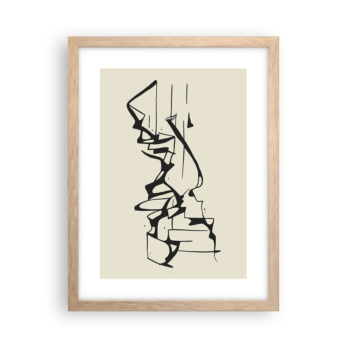 Plagát v ráme zo svetlého duba - Možná krajina - 30x40 cm