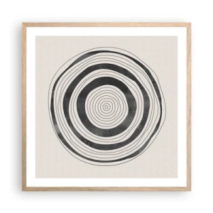 Plagát v ráme zo svetlého duba - Dôležité je to, čo je uprostred - 60x60 cm