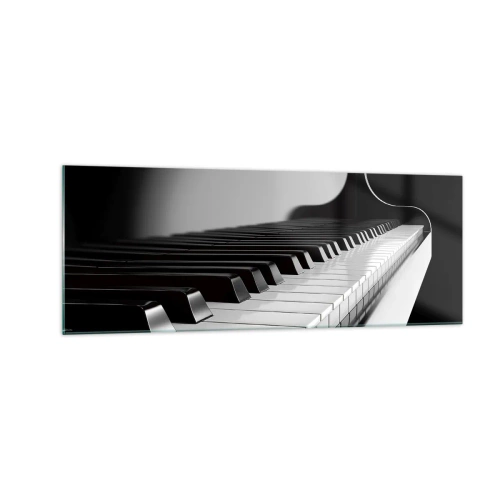 Obraz na skle - Harmónia tvarov a farieb - 140x50 cm