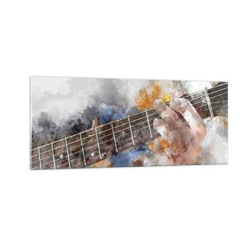 Obraz na skle - Poézia medzi strunami - 100x40 cm