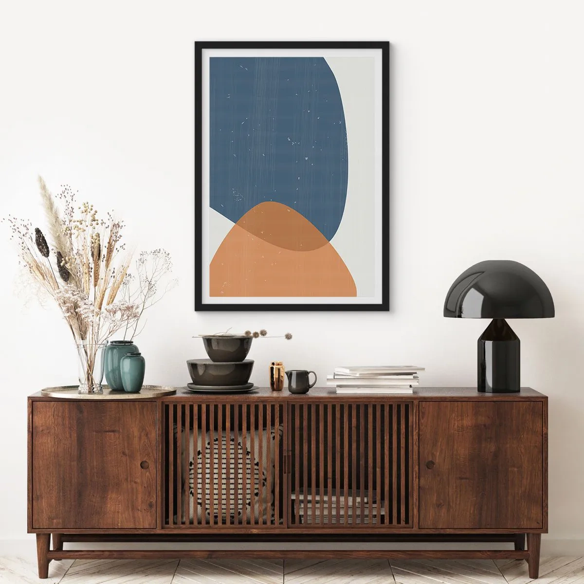 Plagát v čiernom ráme - Ovály a vplyvy - 70x100 cm