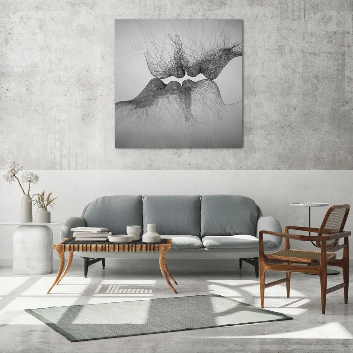 Obraz na skle - Bozk vetra - 70x70 cm