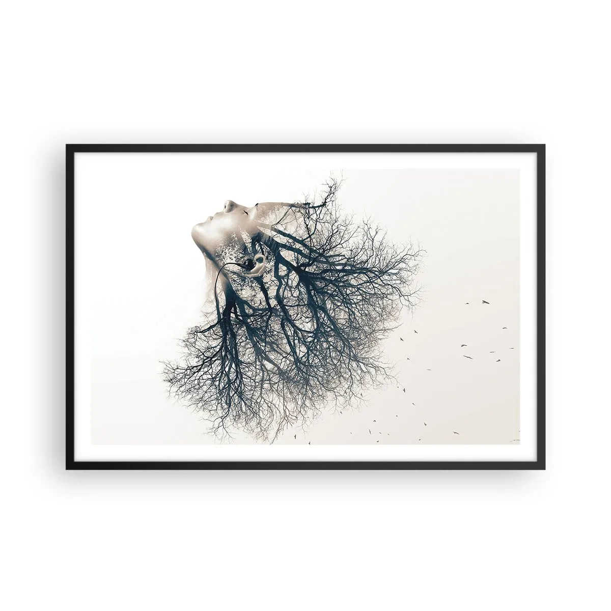 Plagát v čiernom ráme - Očarená šepotom stromu - 91x61 cm