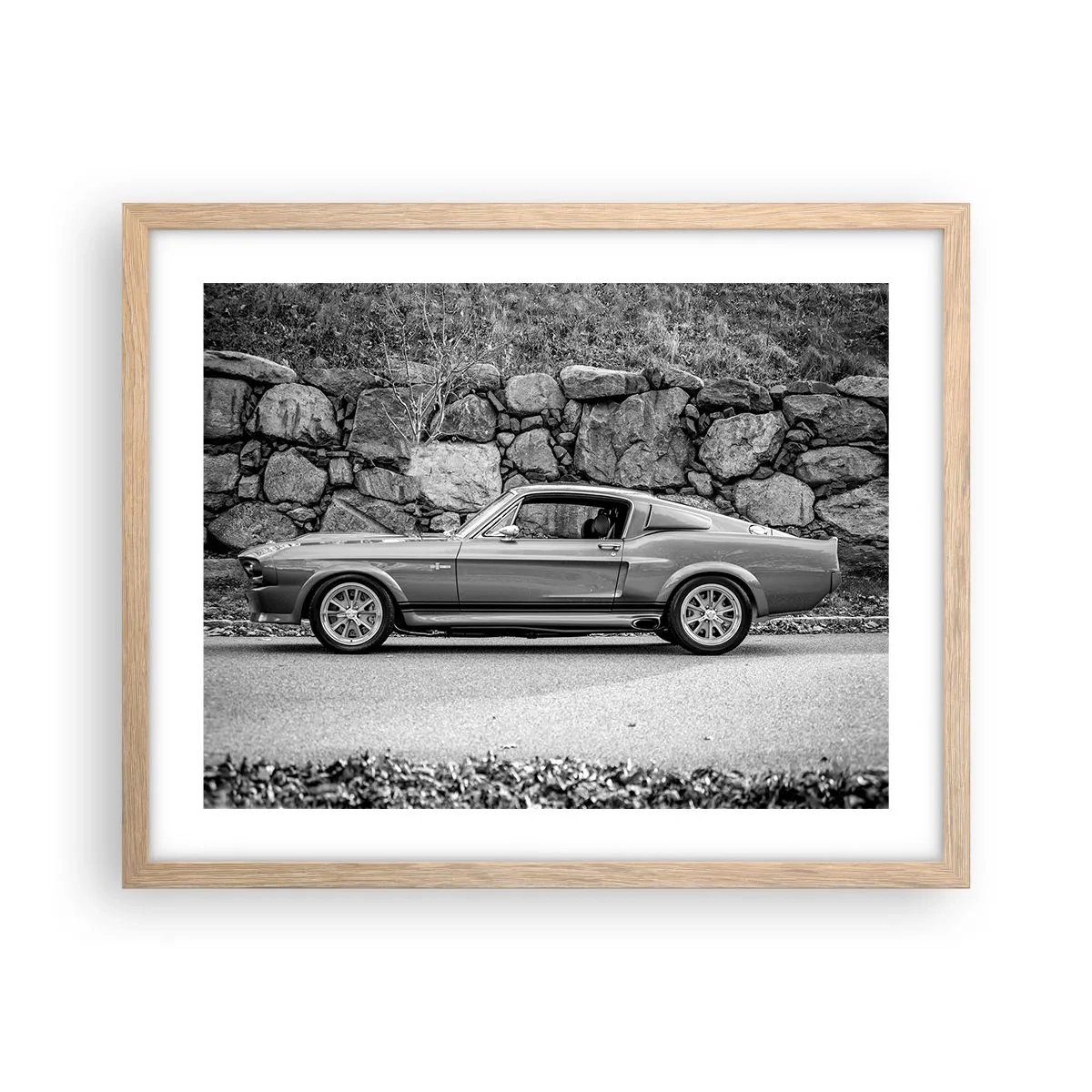 Plagát v ráme zo svetlého duba - Legenda 60. rokov - 50x40 cm