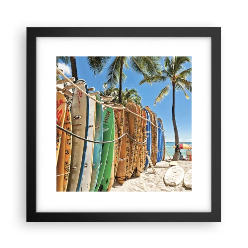 Plagát v čiernom ráme - Slnečná zábava - 30x30 cm
