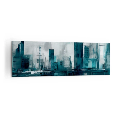 Obraz na plátne - Mesto vo farbe dažďa - 160x50 cm
