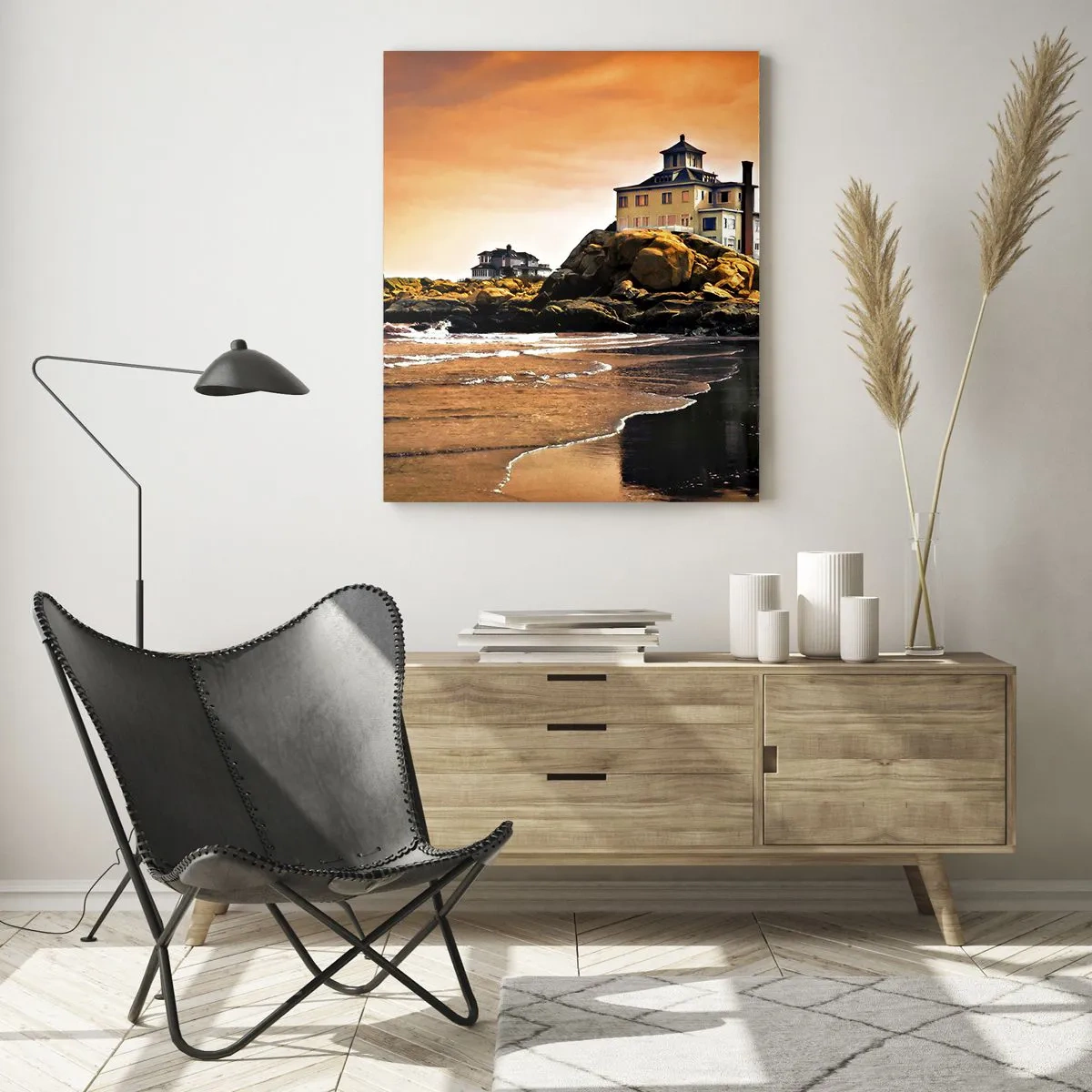 Obraz na skle - Elegancia západného pobrežia - 50x70 cm
